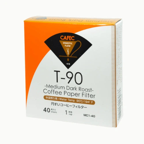 Cafec 1 Cup Medium Roast T-90 Filter Paper 40 Pack
