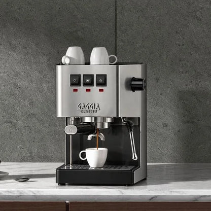 Gaggia Classic E24 Stainless Steel + 1kg Daily Blend Coffee Beans
